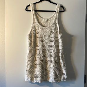 Forever 21 - Cotton Lace Mini Dress / Cover Up - White - Size 2X